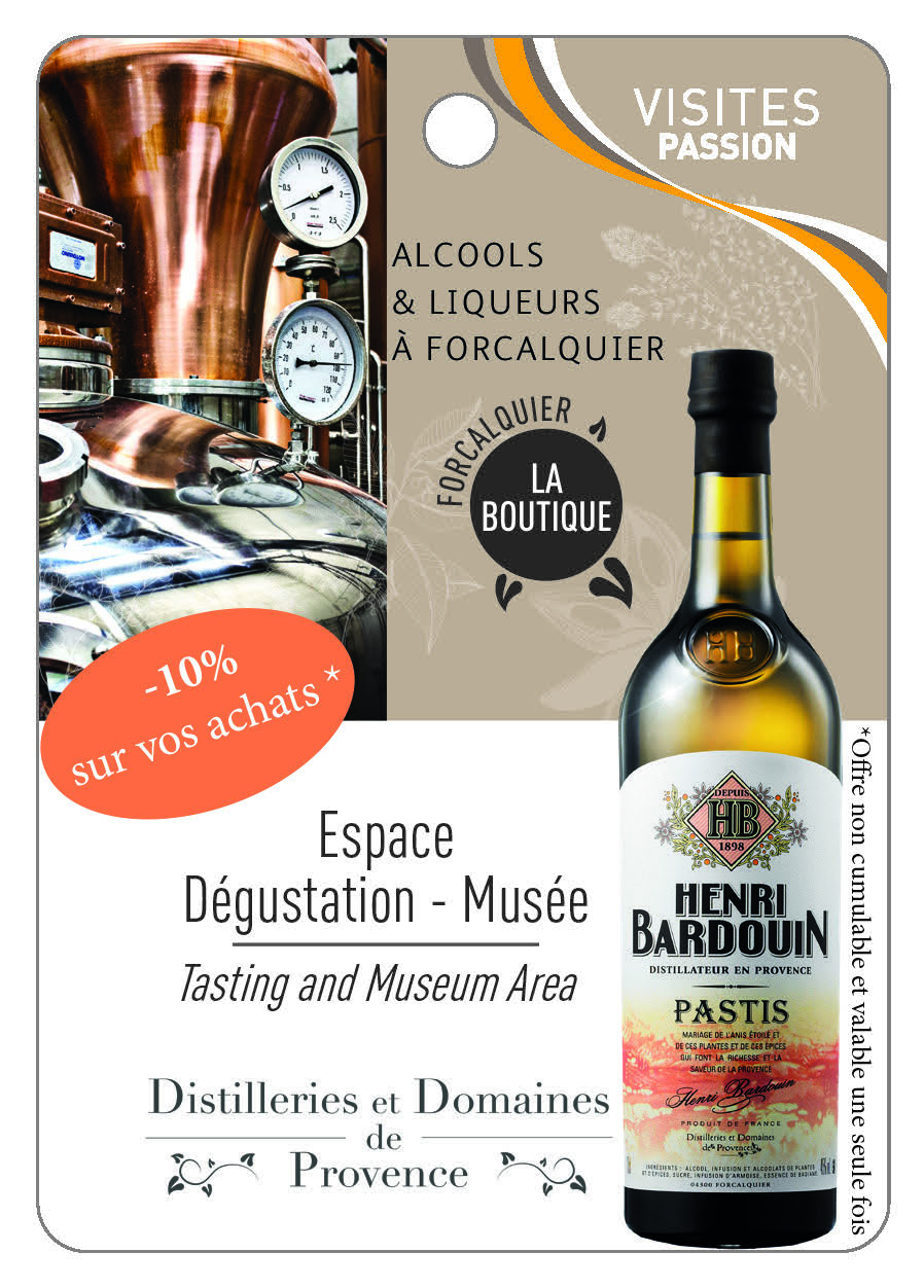 DISTILLERIE ET DOMAINE DE PROVENCE - Maison du Pastis Henri Bardouin - (l'abus d'alcool est dangereux pour la santé)