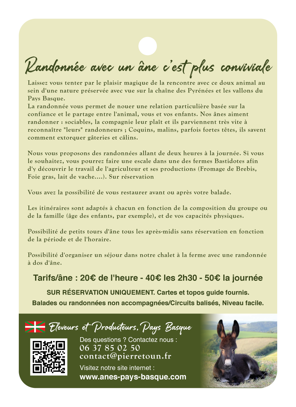 Ferme decouverte Asinerie de Pierretoun, randonnées avec ânes