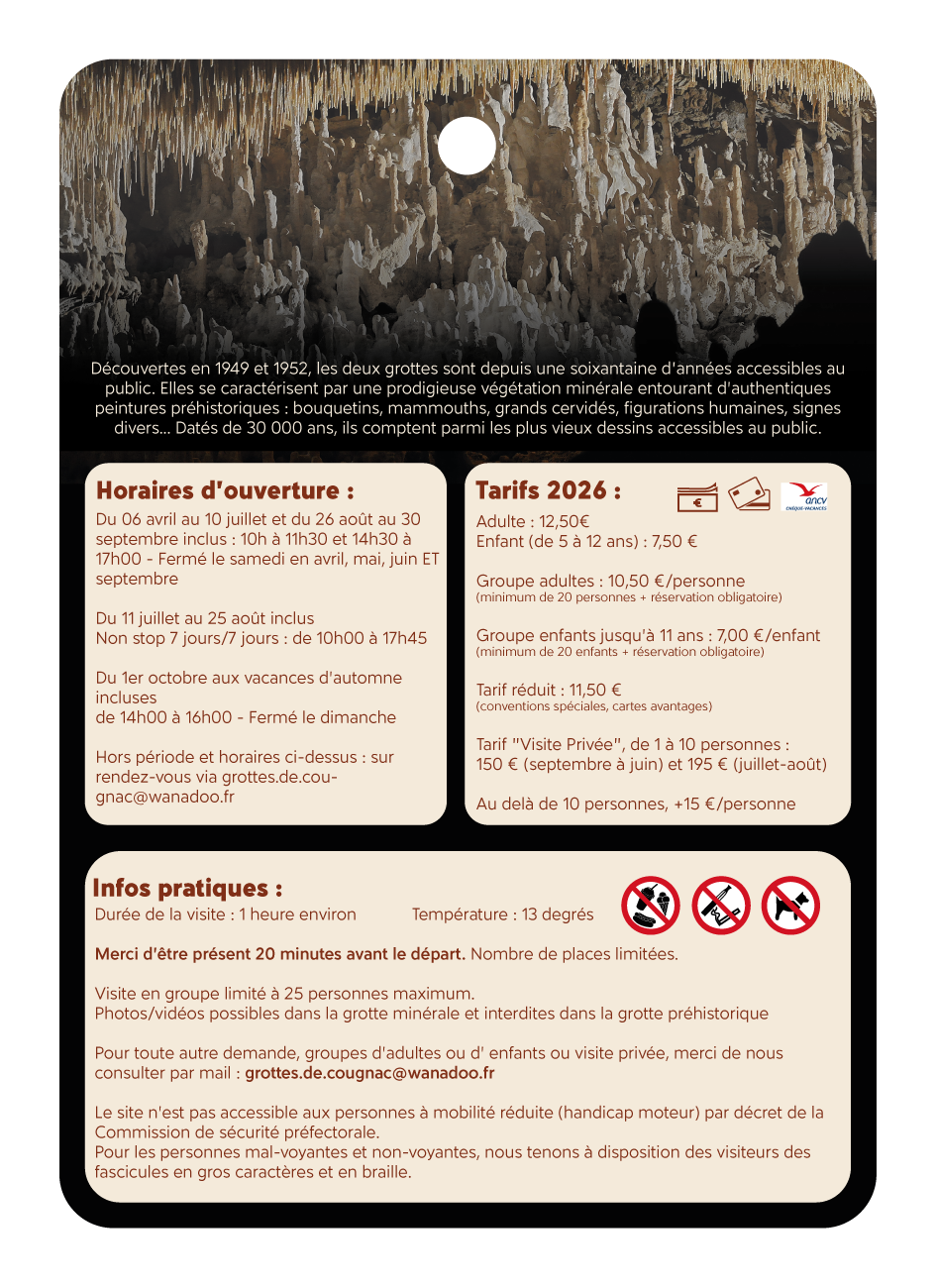 Grottes préhistoriques de Cougnac
