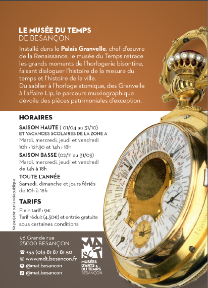 Musée du Temps au Palais Granvelle à Besançon