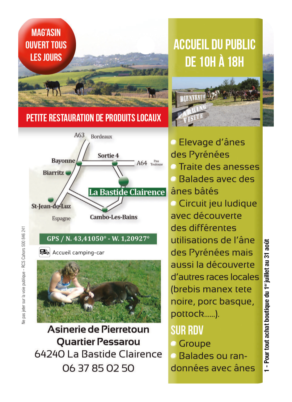Ferme decouverte Asinerie de Pierretoun, randonnées avec ânes